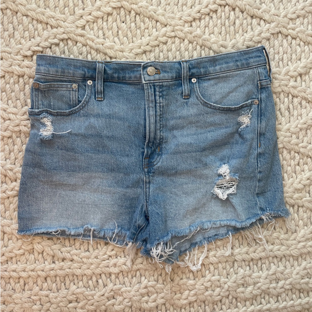 Madewell Blue Jean Shorts Distressed - The Perfect Jean Short